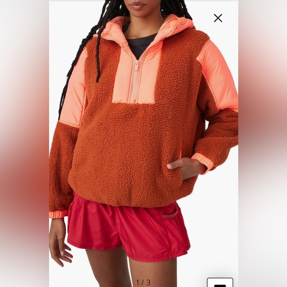 FP Movement by Free People Jackets & Blazers - NWT Free People FP Movement Lead the Pack Fleece Neon Coral